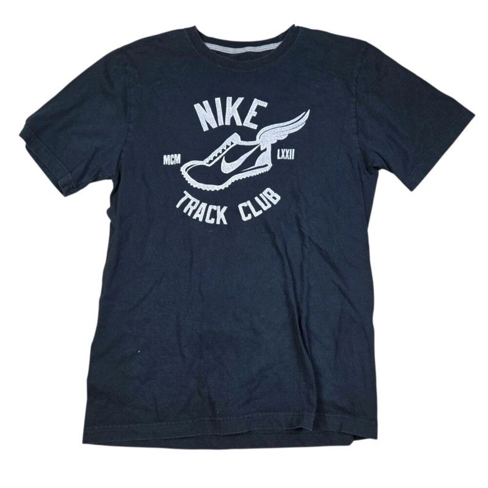 Nike Track Club Graphic Tee Black Size S mens short sleeve shirt